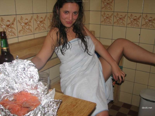 Bride Masturbates Pussy in Sauna - Explicit Honeymoon Solo Action