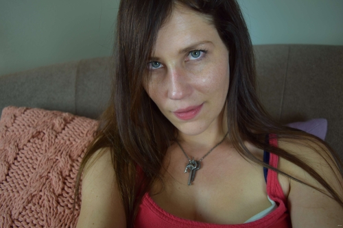 Slender woman spreading legs: Explicit and seductive pose