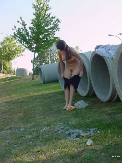 Naked Babe on Playground: Explicit Outdoor Nudity