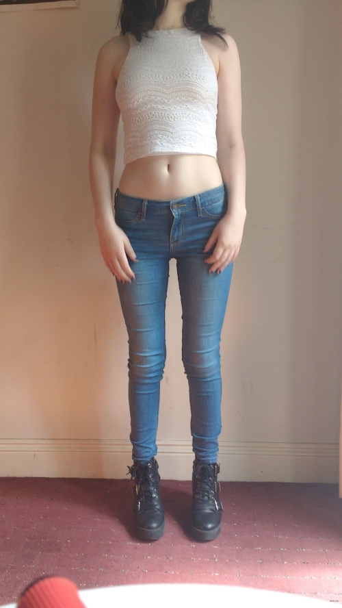 Sexy Babe in Crop Top and Jeans - Hot Russian Girl Shows Off Her Curves