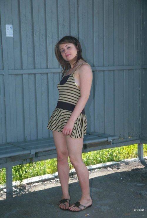 Public Street Striptease: Revealing Hairy Pussy Explicitly