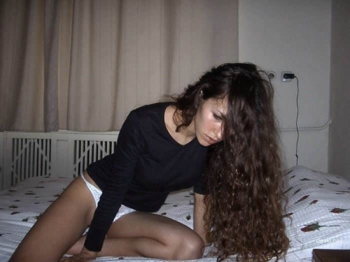 Girl Strips Naked on Bed - Explicit Teen Undressing Photoshoot