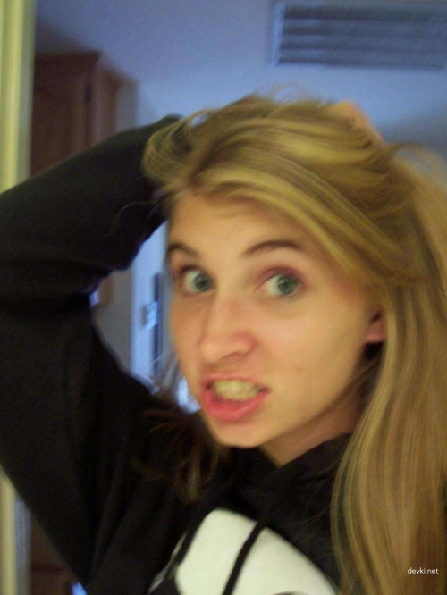 Blonde Bombshell Selfie: Sexy and Seductive Pose