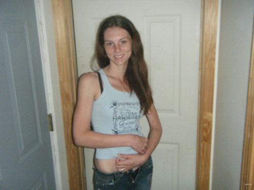 Skinny Woman Shows Her Holes in Close-Up View