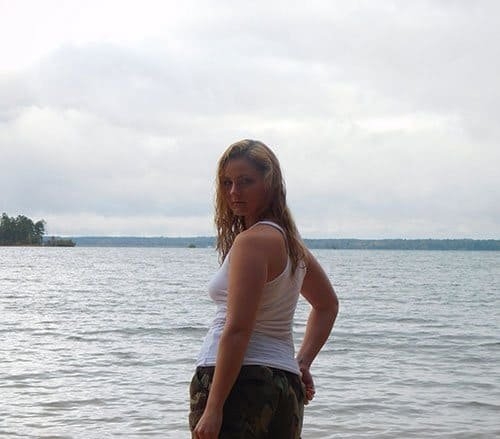 Seductive Babe in Soaked Tank Top and Thong by the Lake - Explicit Waterside Vixen