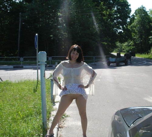 Women Without Panties Strolling the Streets with Friends - Explicit Urban Adventure