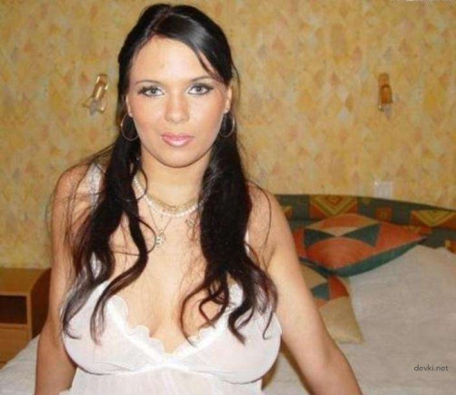 Brunette Beauty Strips Naked in White Dress - Hot XXX Photos