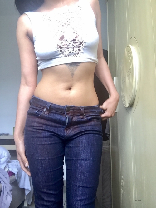 Sexy Tanned Girl with Tattoo - Sultry and Seductive Beauty Exposed