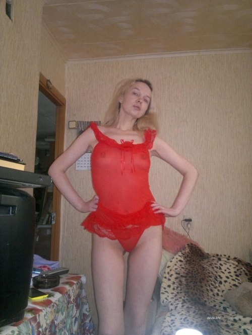 Excited woman posing nude - Explicit and Provocative Photo