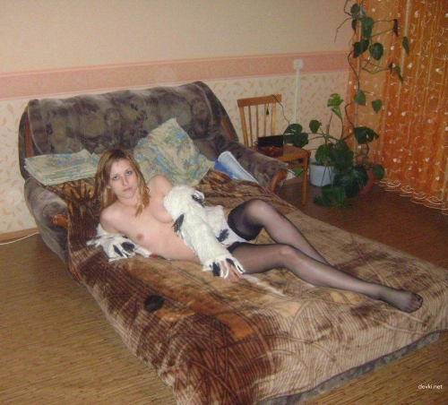 Sexy Girl in Stockings Shows Pussy in Various Positions