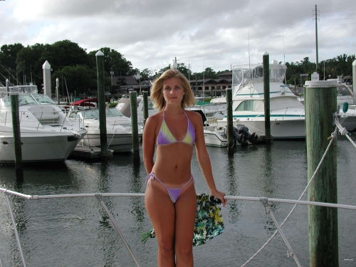 Blonde babe gets naughty on yacht - Explicit outdoor sex scene