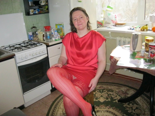 Voluptuous woman loves wearing red and being sexy