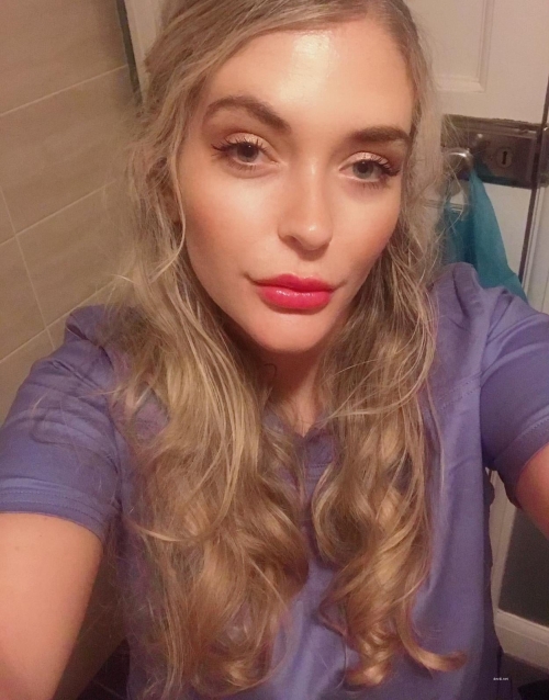 Sexy Blonde Spreading Legs - Explicit and Seductive Pose