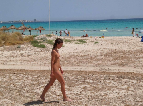 Topless Nude Sunbather Relaxing on Beach - Explicit Nudist Exposed