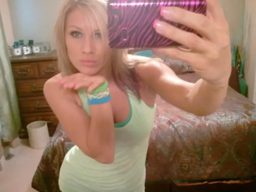 Blonde Shows Her Pussy in Extreme Close-Up - Explicit and Bold Shot