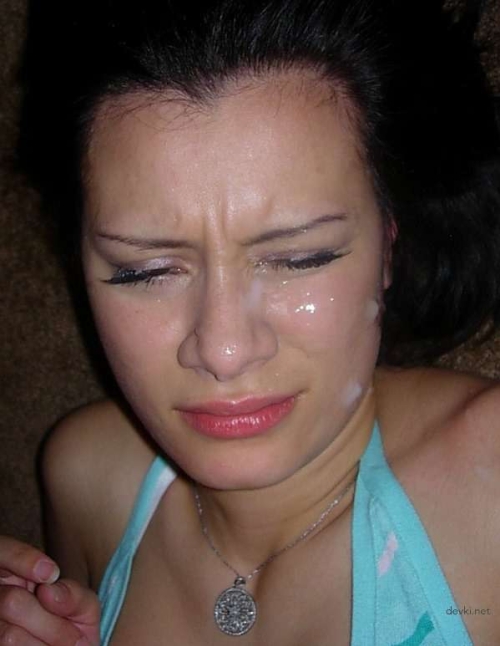 Guy Cums on Girl's Face - Hardcore Facial Cumshot Action