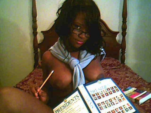 Black woman stripping on webcam - explicit live cam show