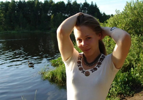 Girl Strips in Nature - Part 2: Explicit Outdoor Undressing Session