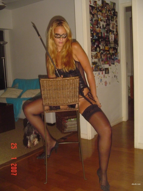Sexy Girl in Mask Seductively Poses - Explicit Adult Content