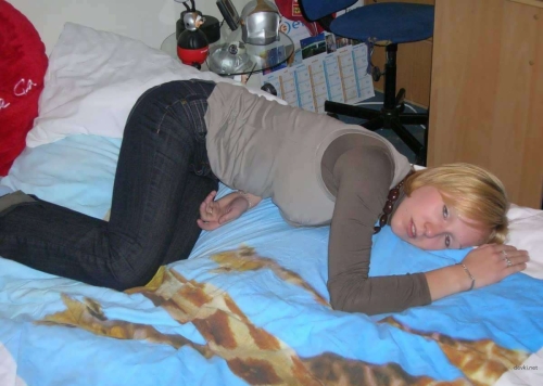 Blonde Strips and Plays with Vibrator - Explicit Solo Porn Photo