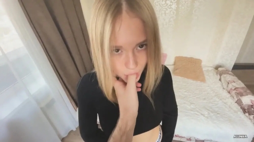 Shy Girl Sucks and Fucks Him - Explicit Blowjob and Hardcore Sex
