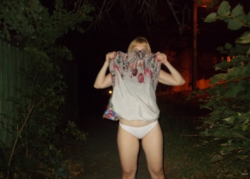Shy Blonde Poses Seductively - Explicit Blonde Woman in Lingerie