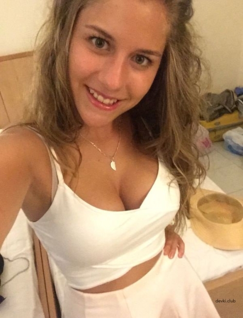 Revealed Stunning Cleavage: Sensual Display of Beautiful Breasts