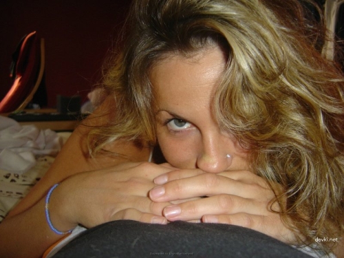 Hot Cumshot on Sexy Girl's Body After Blowjob