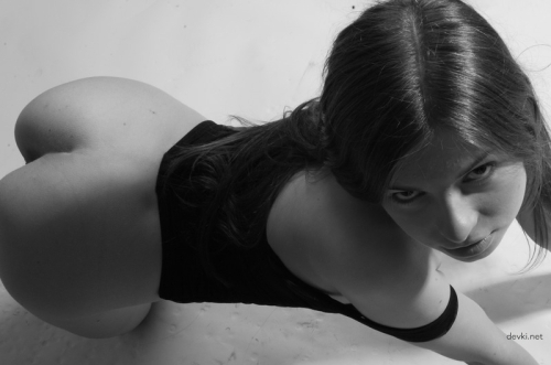 Explicit Erotica of Long-Haired Beauty with Sexy Figure