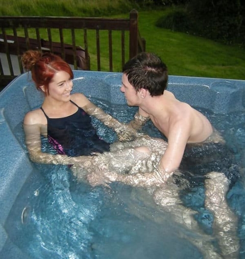 Outdoor Street Jacuzzi Sex: Explicit Action in Public Hot Tub