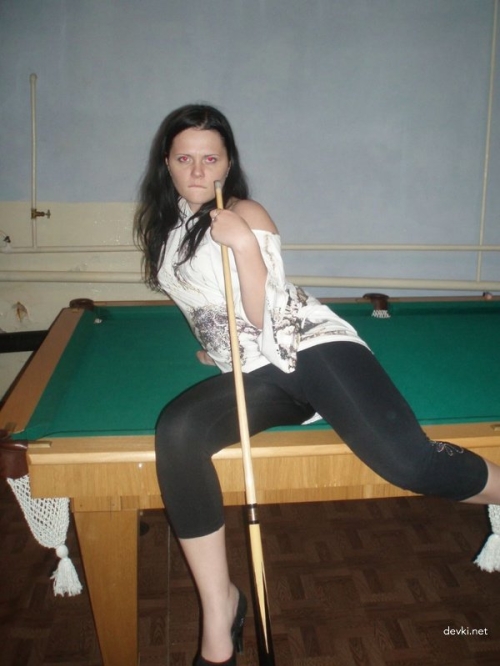 Hot Girl Strips Down in Billiards Room - Explicit Adult Content