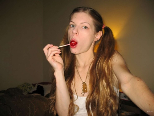 Skinny girl masturbates her pussy - Explicit solo masturbation porn photo