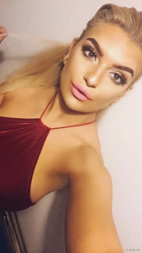 Blonde with Huge Tits Takes Explicit Selfie - XXX Big Boobs Photo