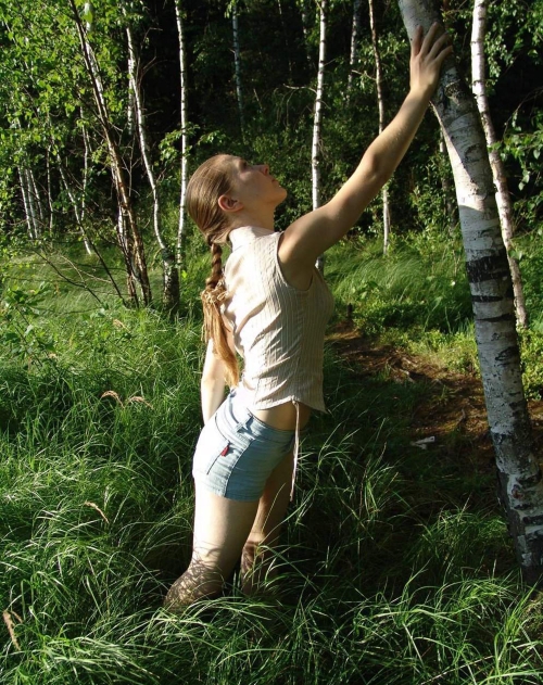 Girl stripping in nature - Part 3: Explicit outdoor nudity