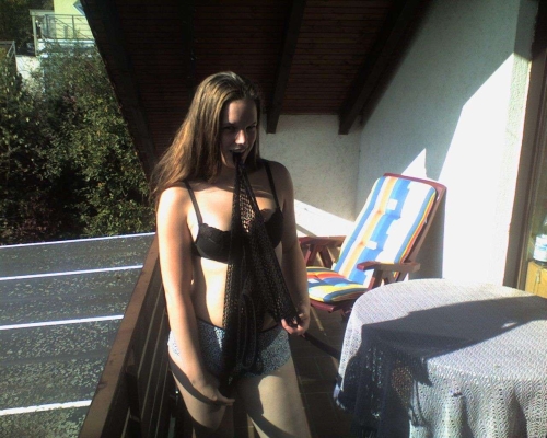 Naked Slut Poses at the Dacha - Explicit Outdoor Porn