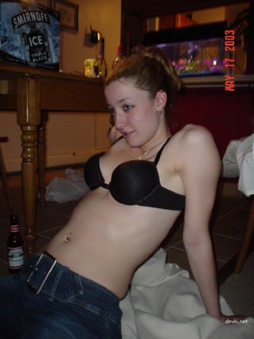 Drunk girl strips naked: Wild and explicit party antics caught on camera