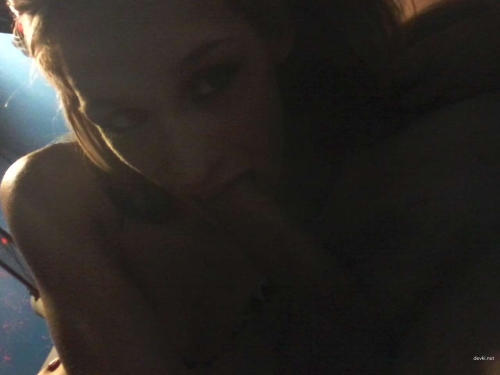Wife Shows Pussy and Sucks Cock - Explicit Amateur Porn Photo