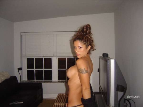 Private Photo of Slim Brunette - Explicit Nude Selfie of Hot Young Woman