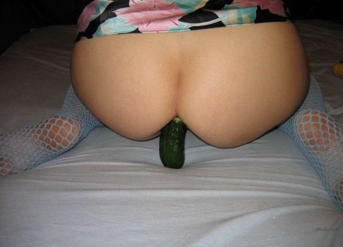Extreme Vegetable Insertion in Pussy and Ass - Woman's Hardcore Veggie Fetish