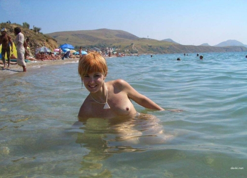 Redhead Nude Beach Babe Sunbathing - Explicit Nudist Relaxing on the Beach
