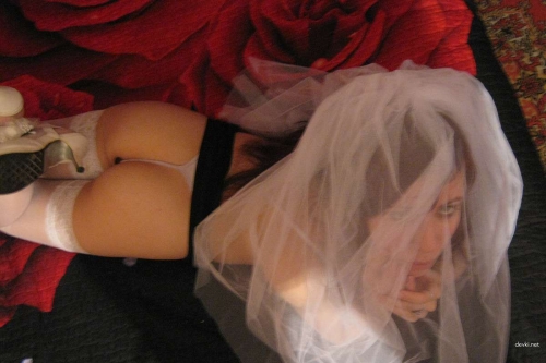 Sexy Bride Gets Naughty on Wedding Night - Explicit Porn Photo
