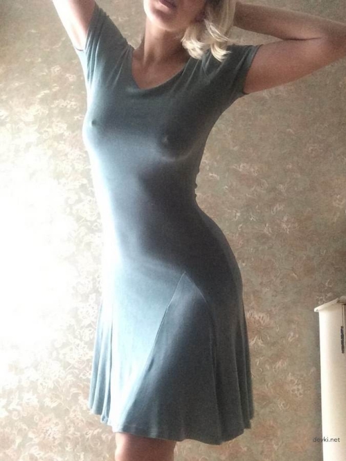 Stripping off dress and riding dildo - Explicit Solo Masturbation