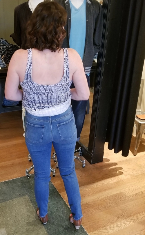 Sexy MILF's Ass in Jeans and Bare - Hot and Explicit Photo