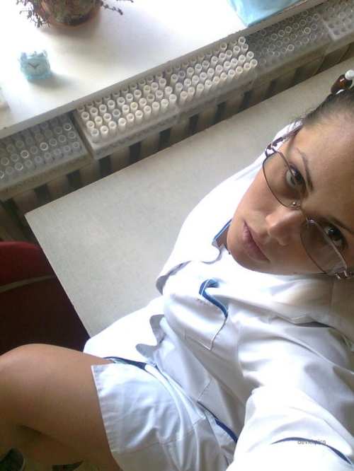 Sexy Nurse Shows Pussy - Explicit Medical Fetish Photos