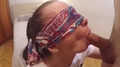 Blindfolded Oral Sex on Camera - Explicit Blowjob with Eyes Covered